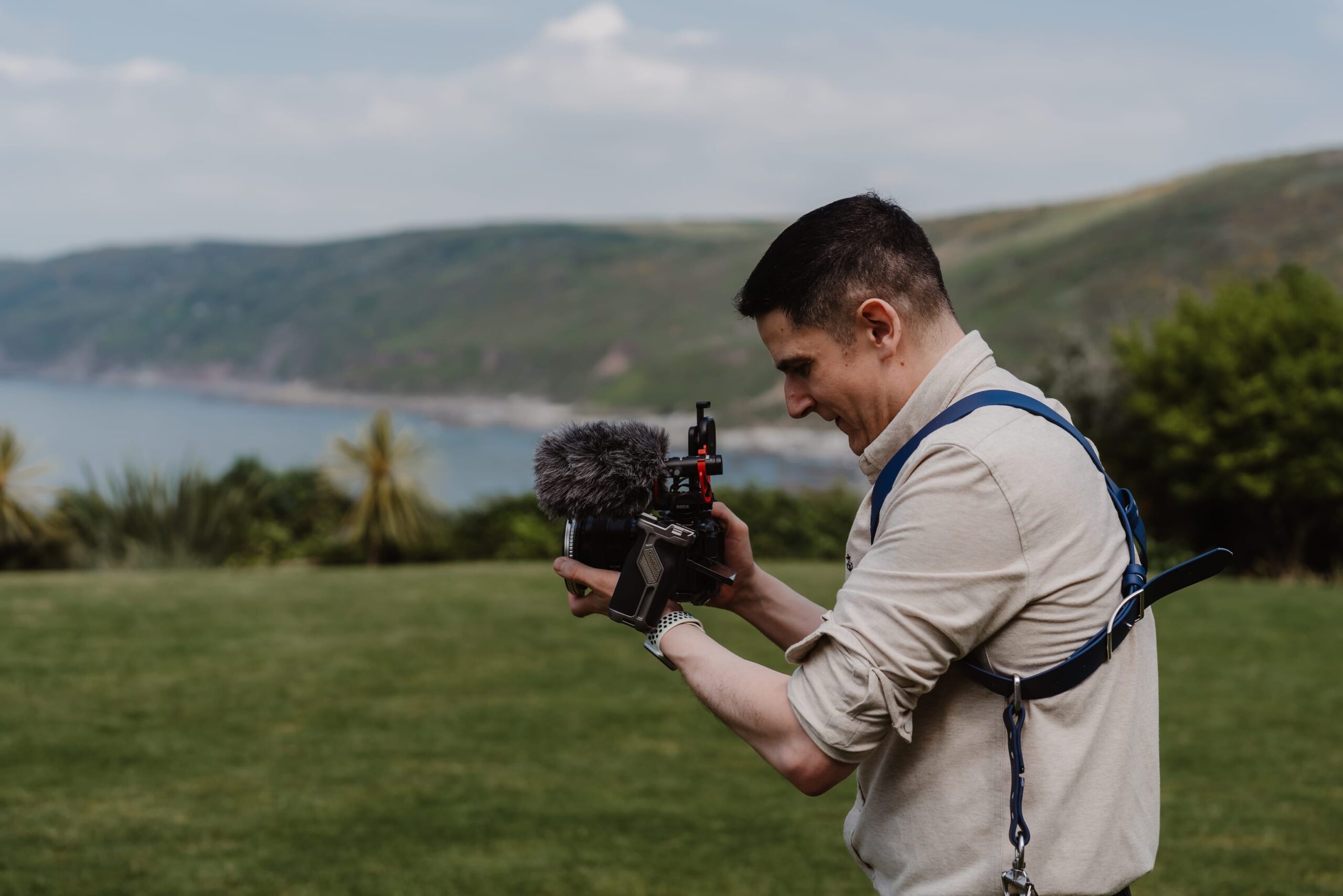 Candid wedding moments being captured by Manchester wedding videographer Paul Cryer